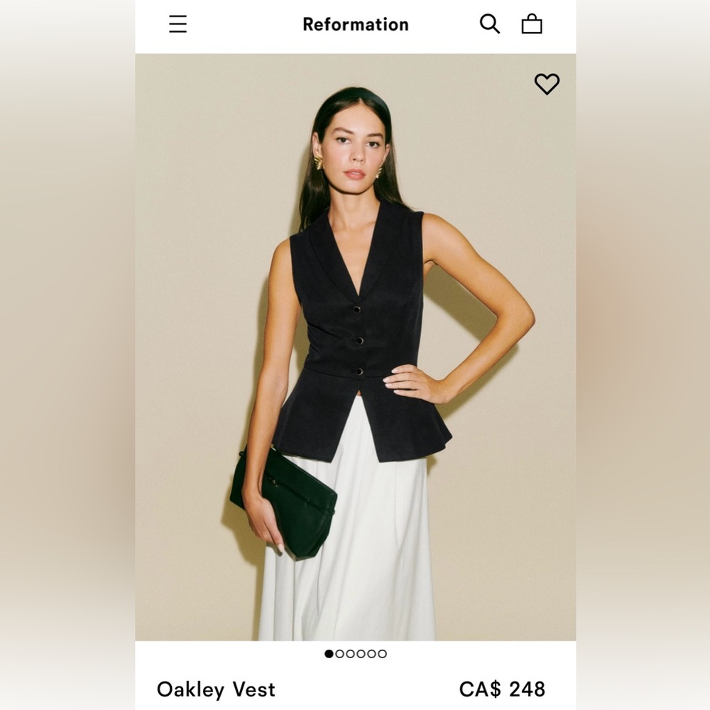 The Reformation Oakley Vest